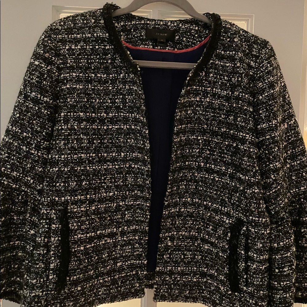 J. Crew Cropped Tweed Blazer